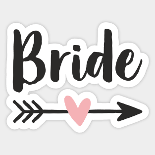 Bride Amor Heart Arrow hen party gift Sticker